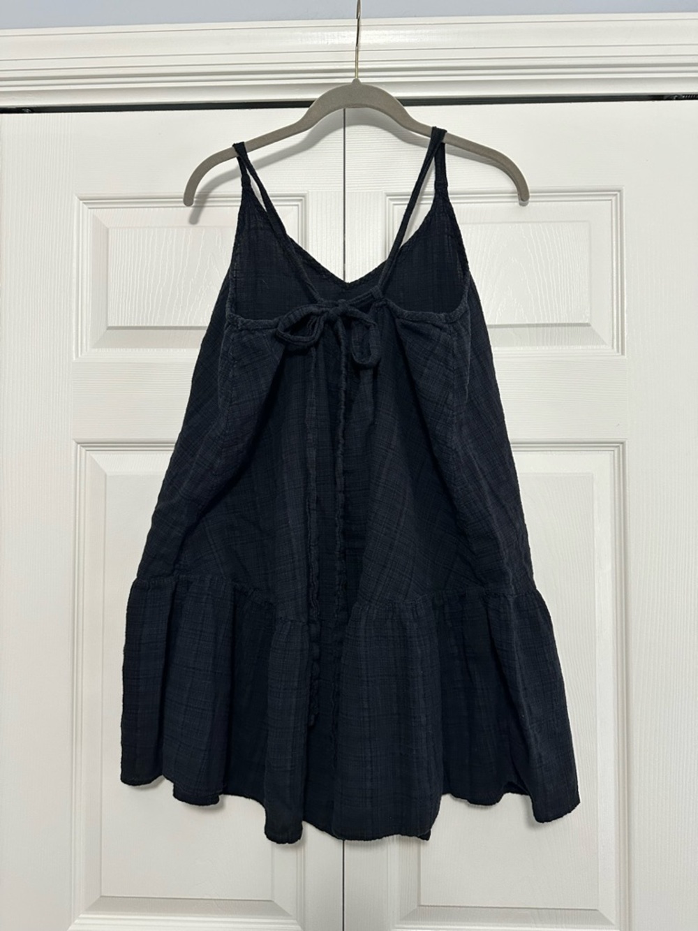 Rip Curl‎ Gauze Tie-back Ruffle Hem Swim Cover-up in Black Size XL VGUC - Picture 2 of 6
